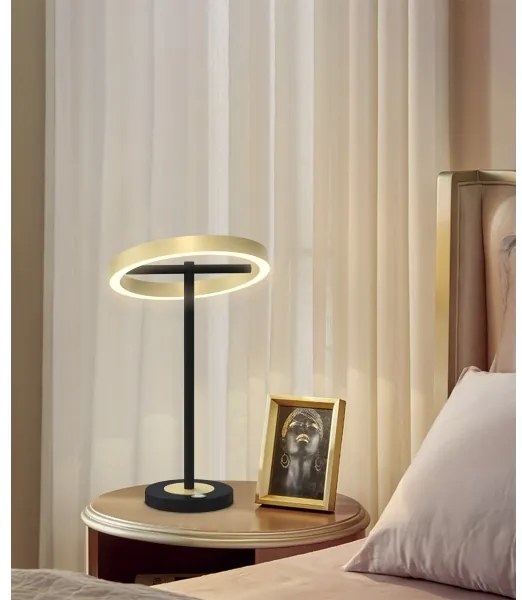 Wofi 8016-104 - LED Érintős dimmelhető lámpa BREST LED/10,5W/230V fekete/arany