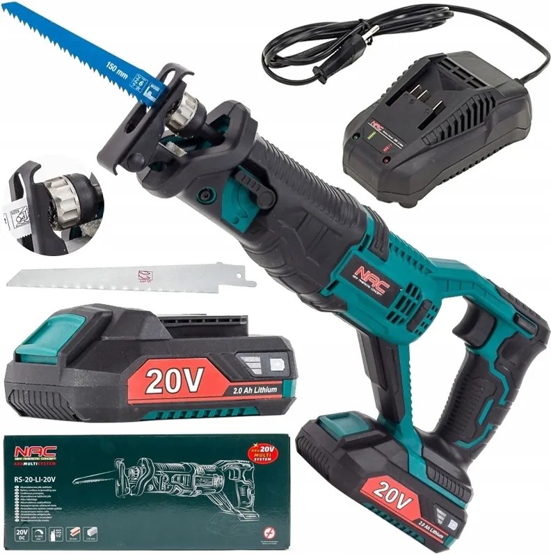 Nac RS-20-LI-20V akkus szablyafűrész 20V 3000 fordulat/perc Quick Lock