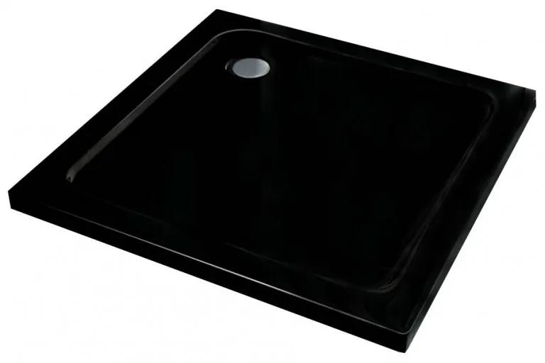 Mexen Slim zuhanytálca 90x90 cm + szifon - fekete (40709090)