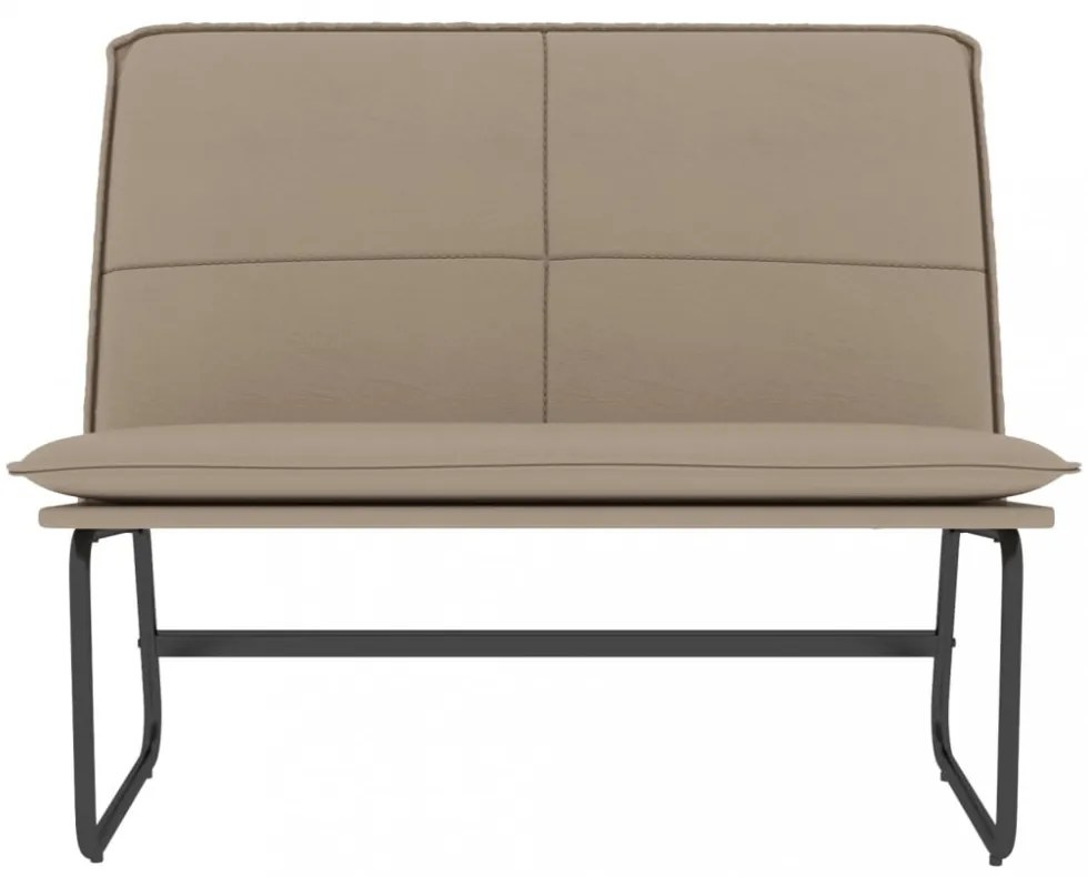 vidaXL kávészínű műbőr pad 100 x 75 x 76 cm