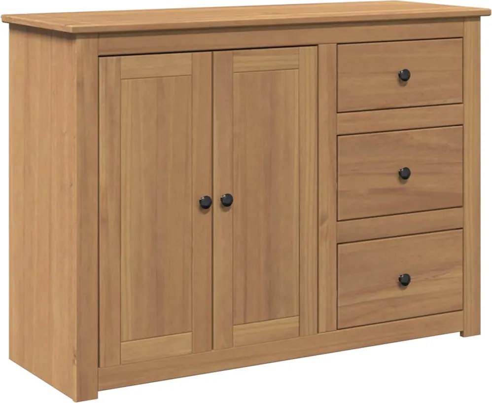 vidaXL Panama tömör fenyőfa tálalószekrény fiókokkal 112 x 40 x 80 cm