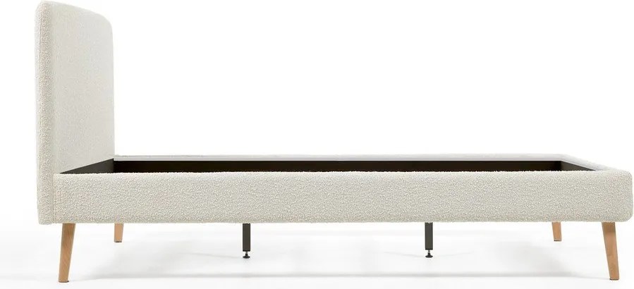 Lydia világosszürke kétszemélyes ágy, 160 x 200 cm - Kave Home