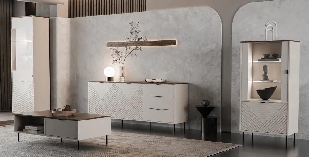 Vitrin, kasmír/castello tölgy, EYCO 1D1W