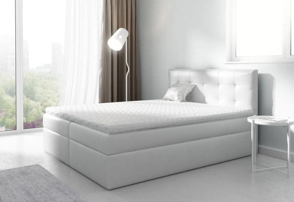 ISLA boxspring kárpitozott ágy, 160x200, madryt 9100