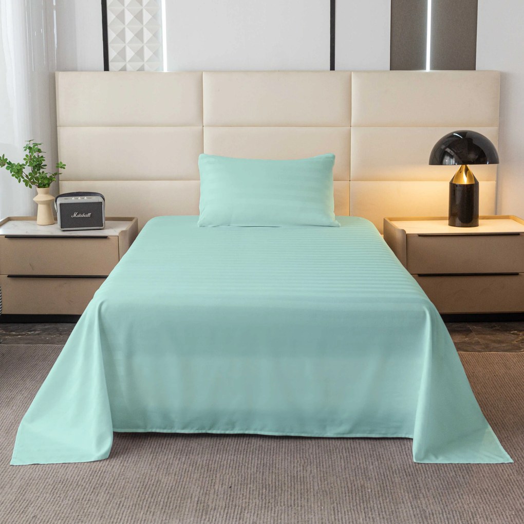 JASMINE mikroszálas szállodai ágyneműhuzat 140×240 cm és párnahuzat 50×70 cm, mentaszínű Rögzítés: Cipzár