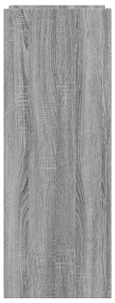 szürke sonoma színű szerelt fa cipőszekrény 74,5 x 37,5 x 100cm