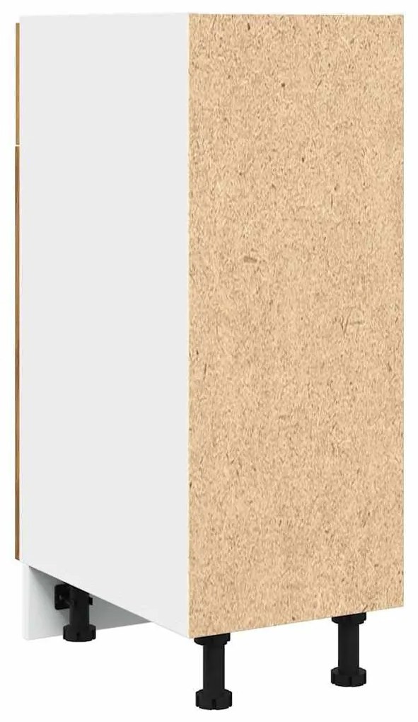 “Lyon” kézműves tölgyszínű szerelt fa fiókos alsószekrény