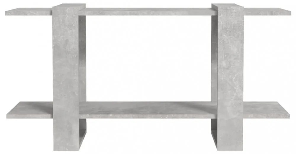 betonszürke szerelt fa könyvszekrény 100 x 30 x 51 cm