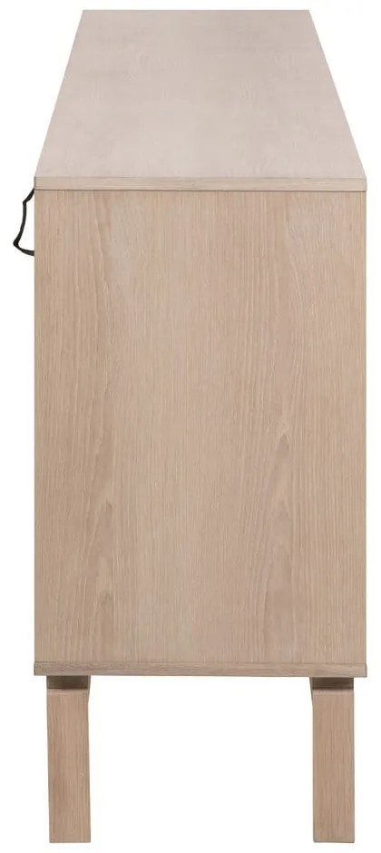 Natúr színű alacsony komód tölgyfa dekorral 180x80 cm Linley – Actona