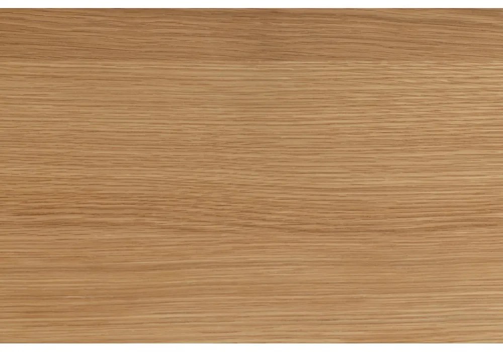 Fekete-natúr színű kerek dohányzóasztal tölgyfa dekoros asztallappal ø 85 cm Soli – Actona