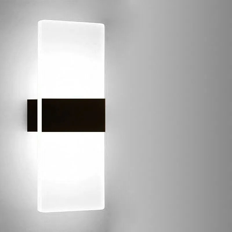 Beltéri Led fali lámpa, fali lámpatest 6W 6000K, hideg fehér