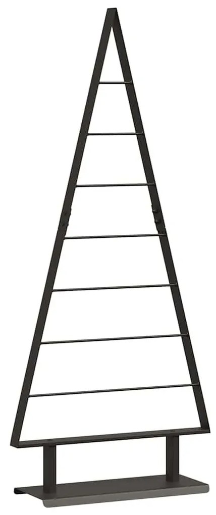 Fém karácsonyfa állvánnyal Fekete 125 cm Acél