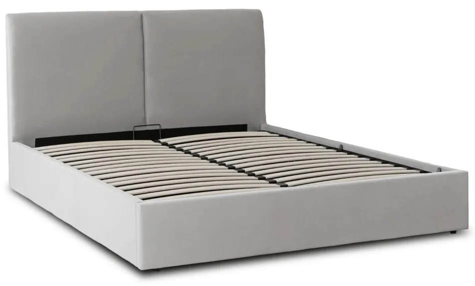 Krém Bársony Franciaágy Ágyneműtartóval. 160×200 MARSYLIA