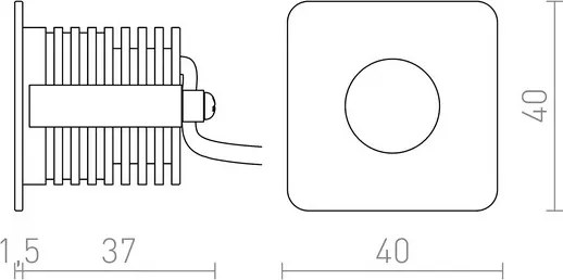 RENDL RIO SQ zápustná bílá 230V LED 3W 22° 3000K