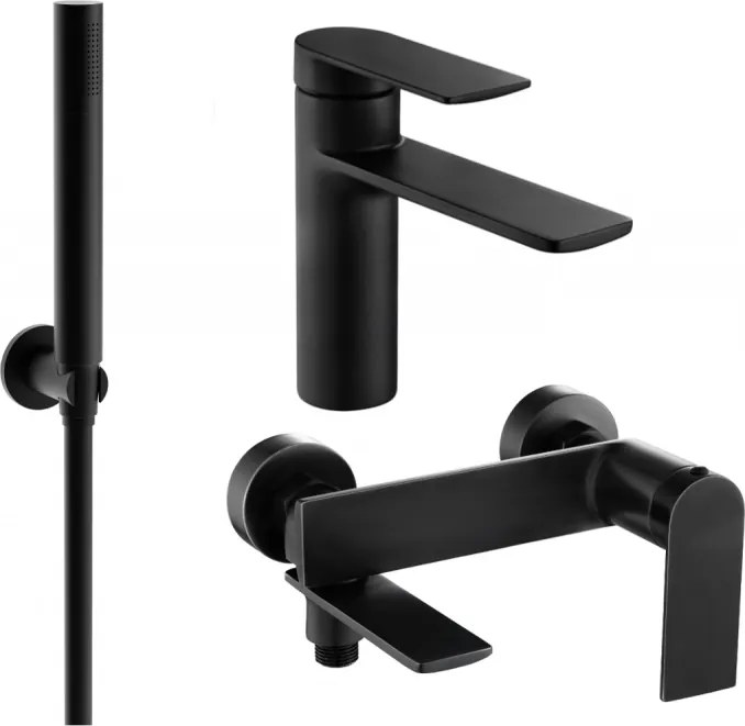 Mexen Zero R70 fürdőkád szett, fekete - 71103R70-70