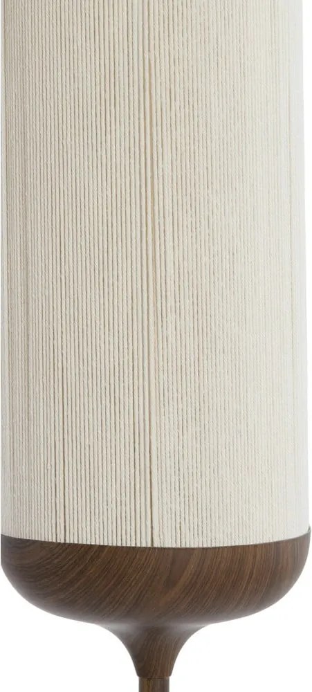Sötétbarna állólámpa textil búrával (magasság 159 cm) Dania – Light & Living
