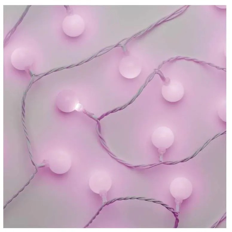 LED Karácsonyi kültéri lánc 40xLED/9m IP44 rózsaszín