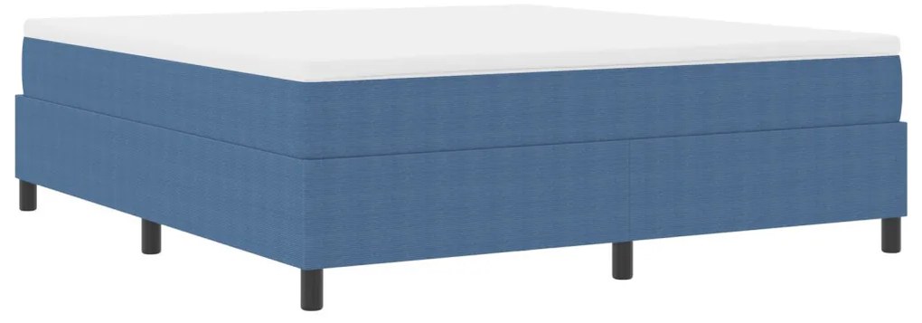 Boxspring Ágy Kék Szuper King Corduroy Szövet