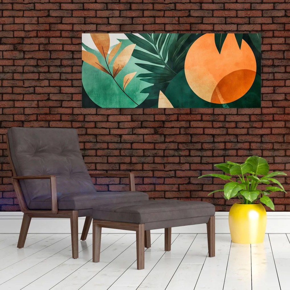 Kép - Geometrikus természeti minták (120x50 cm)