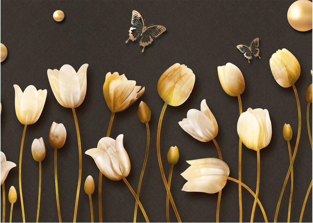 Kép - Tulipánok - absztrakt (70x50 cm)