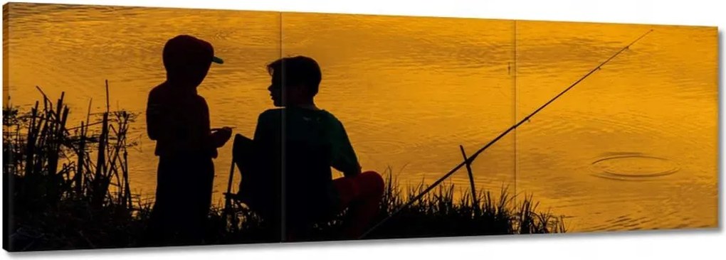 Vászonkép 150x50 Nyugat halászok folyó halak