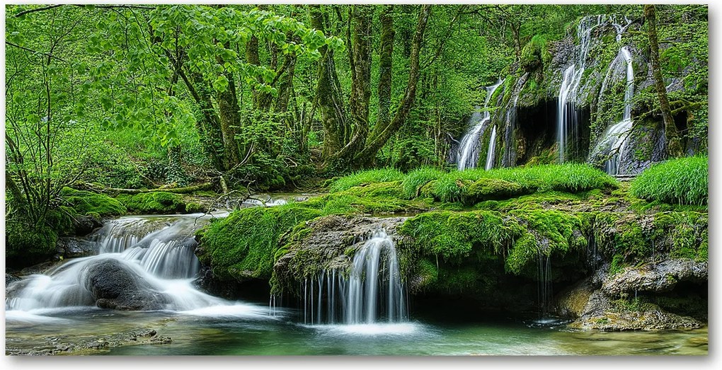 Fotótapéta falra edzett üveg kaszkádok 140x70
