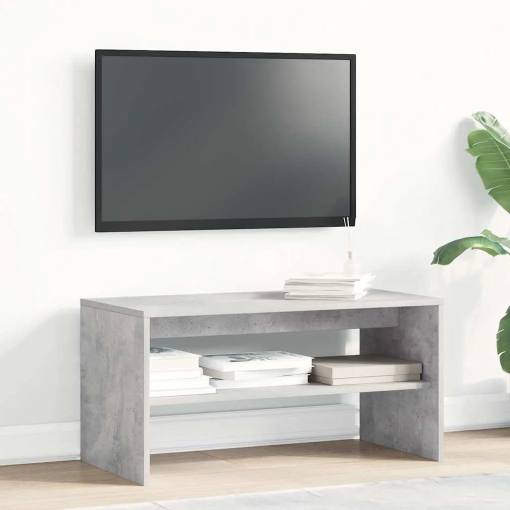 betonszürke forgácslap TV-szekrény 80 x 40 x 40 cm