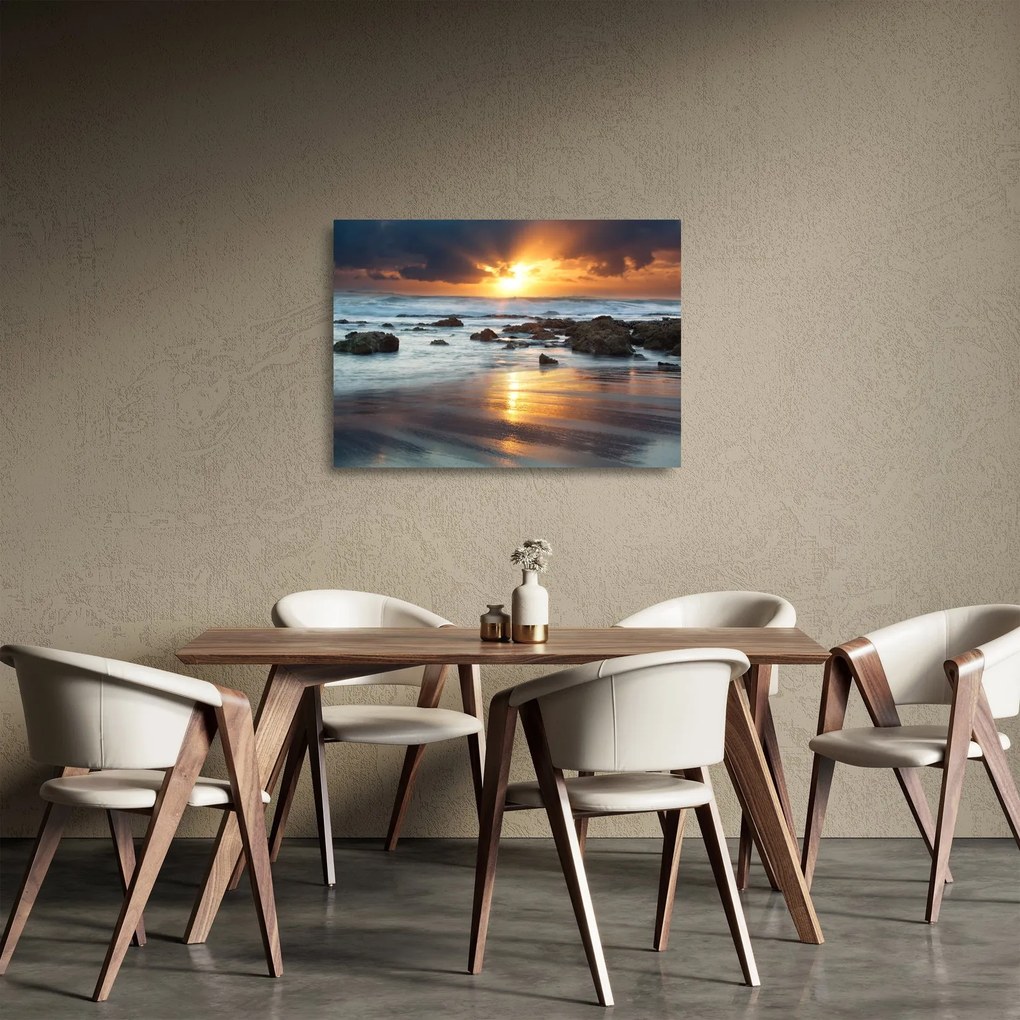 Üveg kép - A napsütötte tenger (70x50 cm)