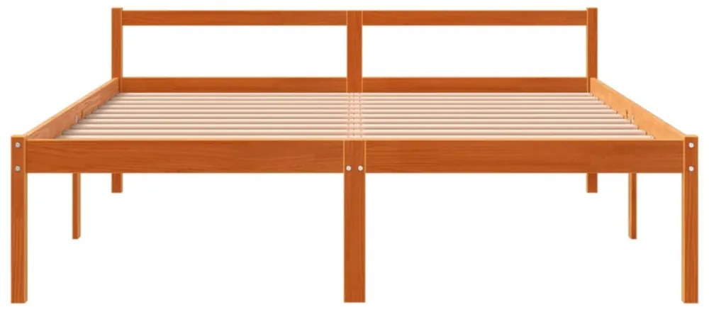 viaszbarna tömör fenyőfa időseknek való ágy 160 x 200 cm