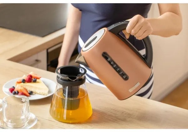 Sencor - Gyorsforraló hőmérséklet-szabályozással, 1,7 l, 2150 W/230 V, réz