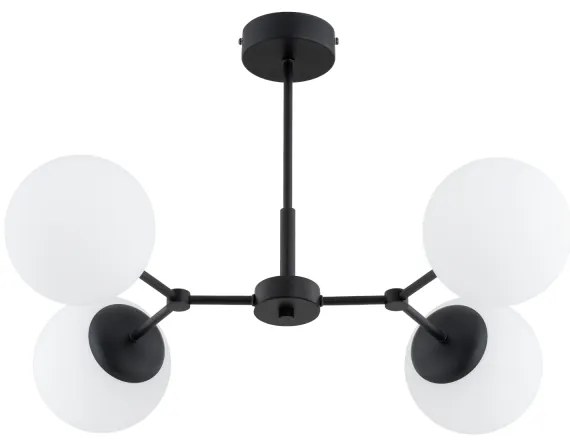 Csillár rúdon FOTON 4xE14/10W/230V fekete