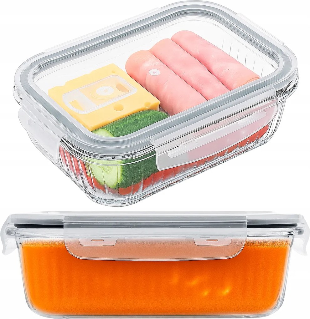 Ebéd üveg Ételtároló doboz Fagyasztó Sütőhöz 1,5L 1500ml