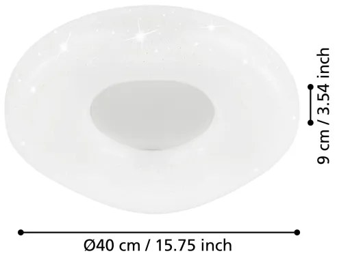 Eglo 99341 - ZAMUDILO LED mennyezeti lámpa 18W/230V + távirányító