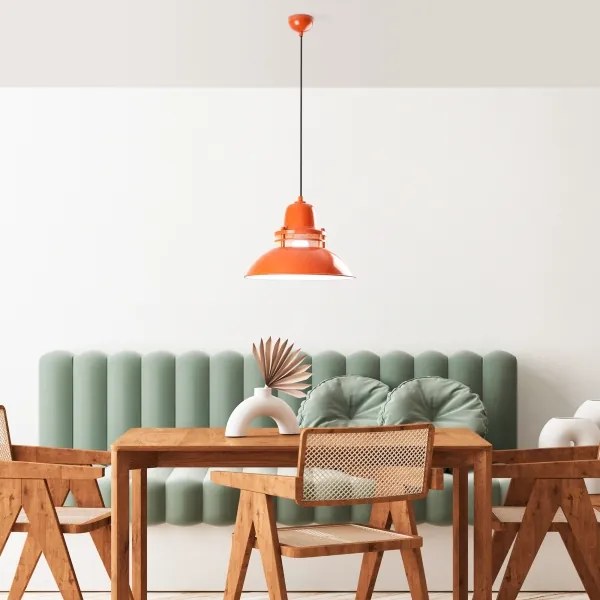 Kábeles függőlámpa TIBET 1xE27/40W/230V narancssárga
