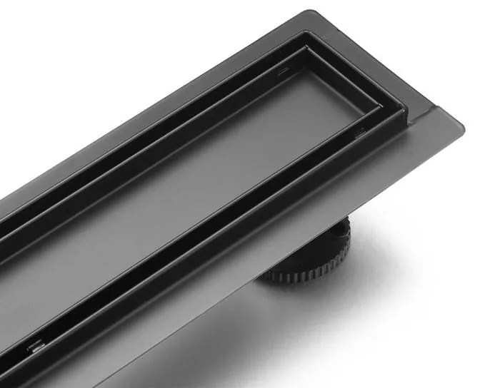 AREZZO design 2in1 800 mm-es rozsdamentes acél folyóka fekete