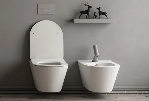 Sanovit AVVA fali WC - rimless - perem nélküli - rejtett szerelésű - mély öblítésű - 53 cm
