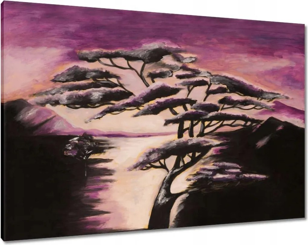 Vászonkép 100x70 Este a szavannán