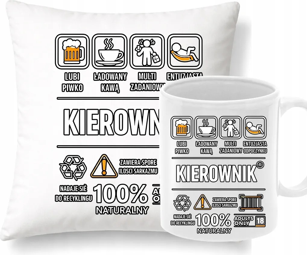 Párna Bögre Szett Ajándék Menedzsernek Születésnapra Karácsonyra