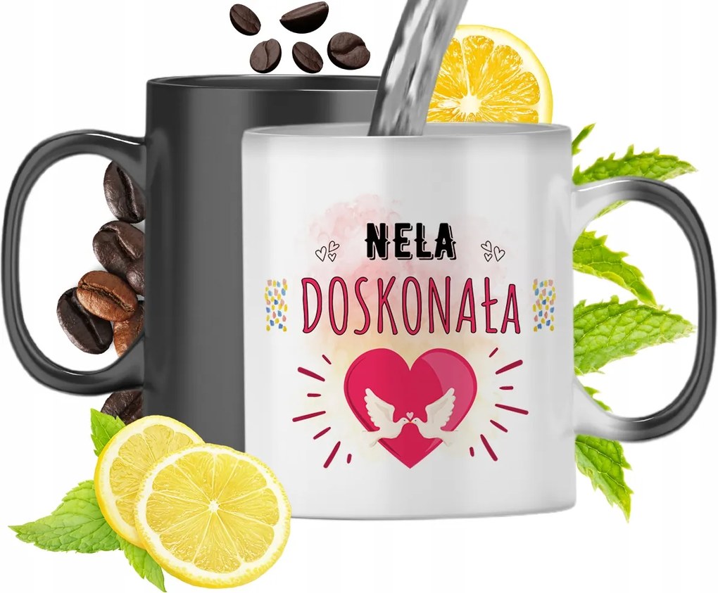 Mágikus Bögre Nelinek Fekete Matt Nyomtatott Fotóval 330ml