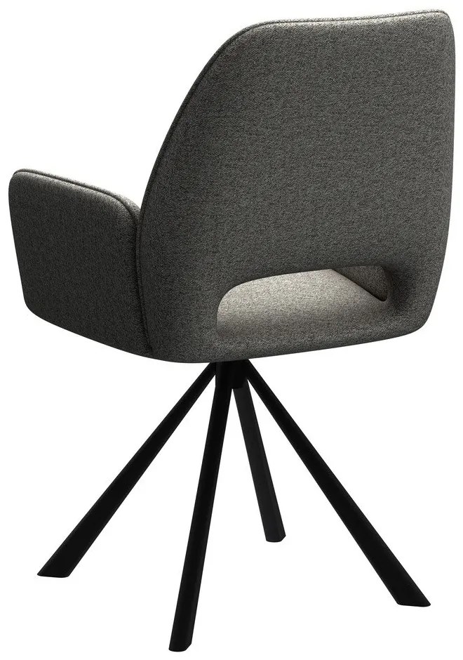 Sötétszürke karfás étkezőfotel Graham – Actona