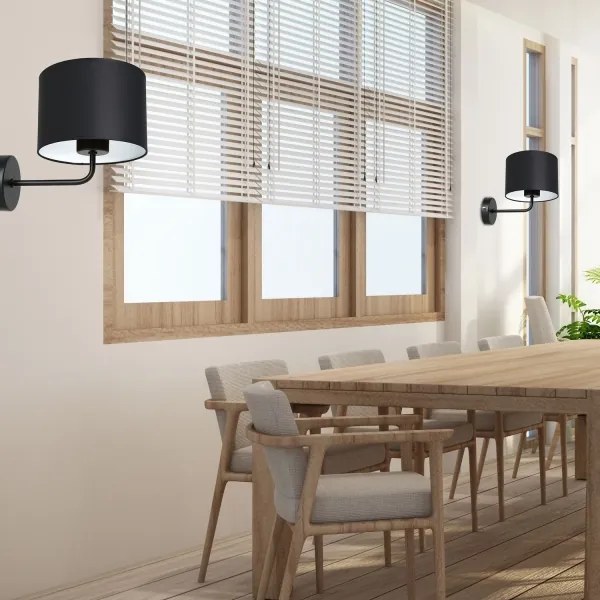 Fali lámpa ARDEN 1xE27/60W/230V fekete/fehér