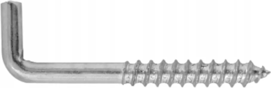 L-típusú szögletes akasztó 3.5x35 Csavaros kampó fa menettel 50db