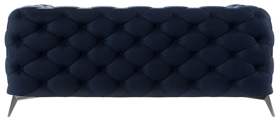 Sötétkék bársony kanapé 185 cm Chelsea – Ropez