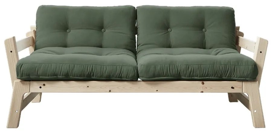 Step Natural/Olive Green zöld kinyitható kanapé - Karup Design