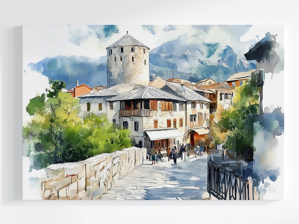 Canvas Város Bosznia Hercegovina Mostar Óváros 60x40