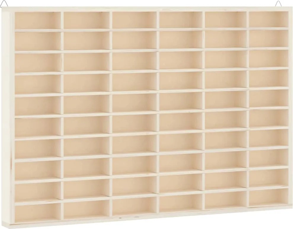 vidaXL fa gyűjtői vitrin 60 rekesszel 60x4,5x40,5 cm