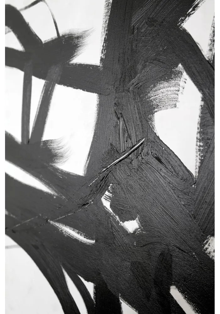 Kézzel festett kép 100x100 cm Playblack 2 - Malerifabrikken