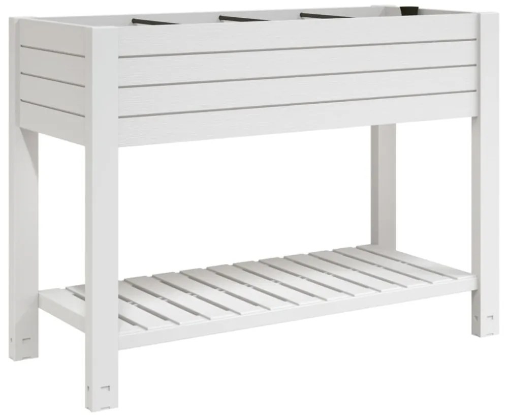 fehér polipropilén magaságyás 110x45x79 cm