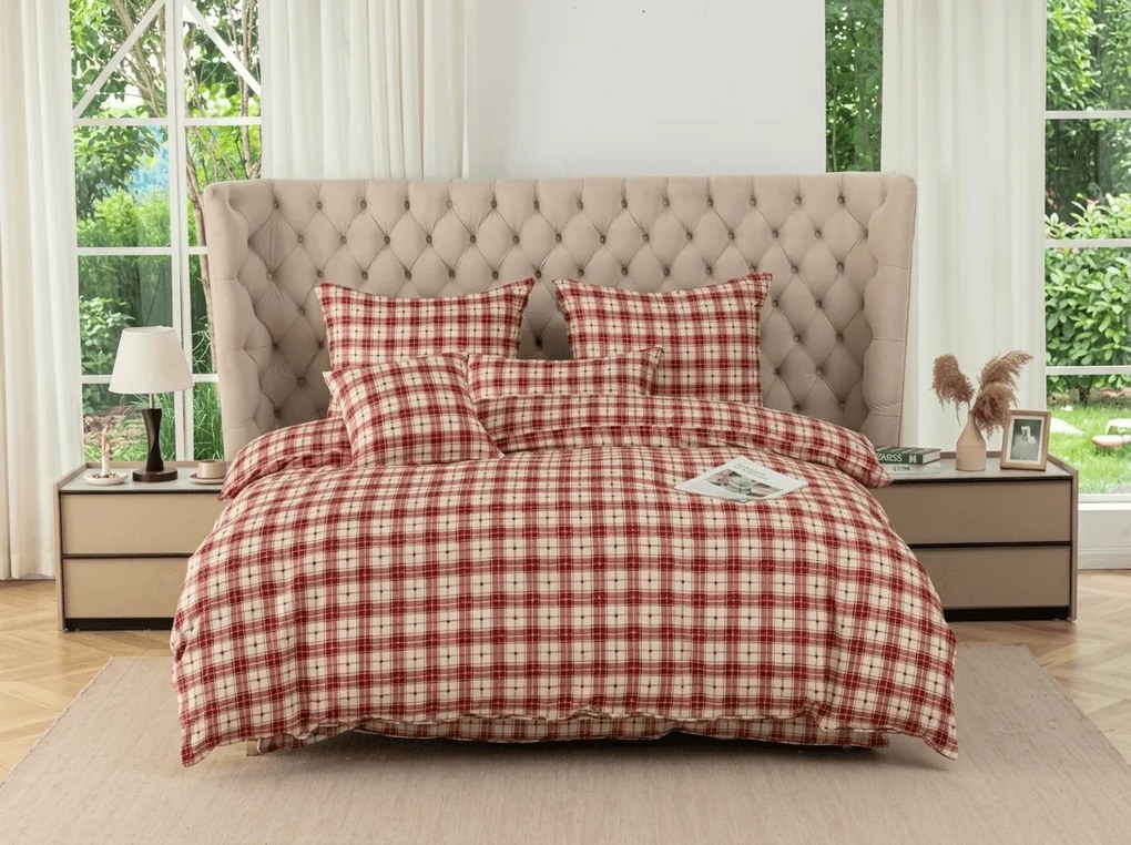 Mikroszálas ágyneműhuzat TARTAN HEART színes Ágyneműhuzat mérete: 70 x 90 cm | 140 x 220 cm