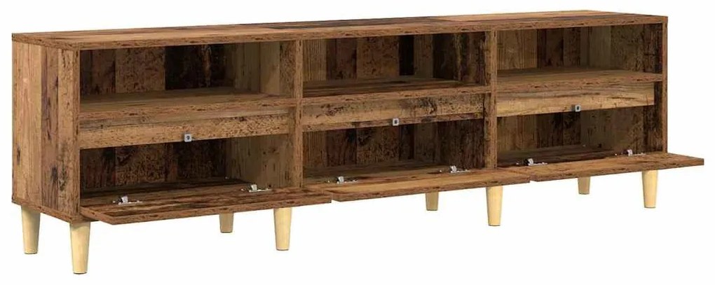 TV szekrény fiókkal Régi fa 150 x 30 x 45 cm Faanyag